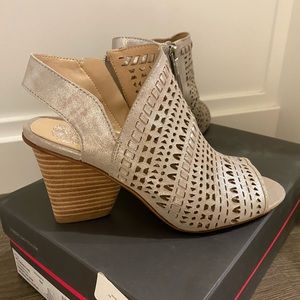 Brand New in Box Vince Camuto Silver Chunky Heel